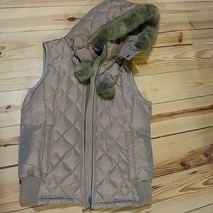 AT/ LOFT Quilted Puffy Vest w/Removable 